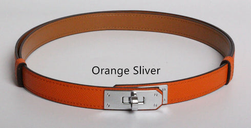 High Quality Women Real Leather 1.8cm Width Belts Golden - ROUTINE FASHION